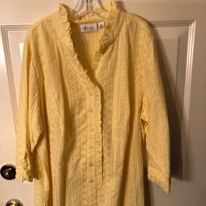 Women’s Denim & Co Sz 1X Button Down Blouse